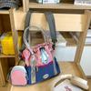 Bolsa Pequeña Linda Retro de Color Contrastante para Mujer Diseño de Nicho Casual para Viajes Diarios Bolso de Hombro Cruzado para Salir Bolso de Mano Ligero