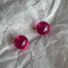 Brincos Coloridos de Resina Dopamina de Primavera Design de Nicho Estilo Doce Cool Leves Para o Dia a Dia Bola Redonda Brincos com Pino de Prata 925