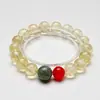 [Reflexo do Pôr do Sol] Pulseira de Cristal de Pedra Natural Verde para Cabelo Feminina Cristal de Limão Vermelho Cereja Moda Pulseira de Alto Padrão Atacado