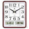 Reloj de Pared Cuadrado para Sala de Estar Silencioso Reloj Electrónico Moderno Casual de Moda Calendario Doméstico Creativo Reloj de Cuarzo