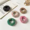 Elásticos de Cabelo Coloridos Doces Estilo Chanel Tricotados, Scrunchies de Toalha com Alta Elasticidade, Cordas de Cabelo Não Danificantes, Acessórios de Cabelo