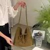 Bolso Cubo de Gamuza 2026 Nuevo Vintage Casual Bolso Tote de Hombro Único Nicho Mate Piel de Vaca Casual Bolso para Mujer