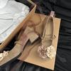 Sapatilhas Camélia Ballet Estilo Suave com Saia Salto Grosso para Mulheres 2025 Nova Primavera Sapatos Mary Jane Boca Rasa Franceses