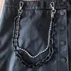 Corrente de Cintura Ins Coreana Street Nova Celebridade da Internet Cor de Doce Resina Corrente para Calça Cabide Vintage Tendência Pingente de Corrente Dupla para Mulheres