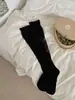 Calcetines de pantorrilla huecos estilo japonés, calcetines de encaje tejidos, calcetines holgados para mujer, calcetines finos de algodón para primavera y verano, calcetines largos estilo ballet para exteriores