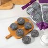 Esponjas de Aço Inoxidável para Limpeza de Panelas, Pacote com 6, Ferramentas para Lavar Louça, Utensílios Domésticos de Cozinha, Escova de Aço para Panelas Descontaminante, Bolas de Arame de Aço