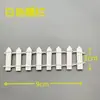 Valla larga de madera, valla pequeña colorida, valla de pared, flexible, para mesas de arena, decoraciones de suculentas, adornos de micro paisajismo
