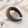 Moda Otoño e Invierno Estilo Coreano Versátil Diadema de Lana Tejida Gruesa, Elegante Estilo Old Money Diadema Ancha de Corona Alta