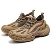 Zapatos de Malla Flyknit para Hombre Zapatos Deportivos Casuales para Exteriores para Viajar Suela Gruesa Cómodos Versátiles Transpirables Zapatos Tipo Calcetín Zapatos para Hombre