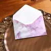 Sobre con diseño de mármol, colorido, sencillo, papel de carta vintage estilo occidental, sello de cera, juego de sobre y papel de carta