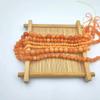 Pedra Natural Nova Jade Dourada contas redondas laranja pulseira DIY feita à mão colar acessórios de joias atacado