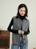 2026 Otoño e Invierno Nuevo Estilo Cachemir Hilo Floral Cuello Redondo Chaleco de Punto Cárdigan Sin Mangas Suave Cálido Chaleco Top