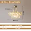 Lustre de Cristal de Luxo Leve Estilo Francês para Quarto Principal, Luminária Elegante Vintage Cor Creme para Sala de Estar, Tendência 2025 Novo Modelo de Iluminação