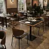 Mesas y sillas de cafetería, tienda de té de leche y postres, pastelería, sillas de comedor de madera maciza, restaurante occidental, bar, tetería, mesas y sillas de comedor comerciales