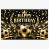 2027 Novo Plano de Fundo para Festa de Aniversário de Futebol Decoração de Foto Tecido para Pendurar Banner de Decoração de Festival Infantil