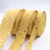 Cinta de tela prensada dorada de color sólido, material de hada DIY, lazo, collar para mascotas, corbata de lazo, accesorios para ropa