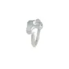 Anillo Abierto de Plata Hecho a Mano Texturizado Personalizado Enmascarado Transfronterizo Anillo de Máscara Versátil Mate Nicho Joyería de Alta Gama