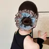 Novedad de Primavera Scrunchie Fresco de Encaje Plisado con Diseño de Flor de Doble Capa para Atar el Cabello en un Moño