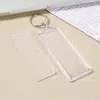 Llavero Creativo de Etiqueta Perdida DIY Marco de Fotos en Blanco Doble Cara Colgante de Llavero Acrílico En Stock