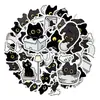 50 Pegatinas de Gato Negro Lindo de Dibujos Animados para Compra Directa Transfronteriza para Escenas Divertidas Cotidianas, Pegatinas para Decorar Cuadernos y Agendas