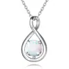 Colar de Pedra de Nascimento Amazon Transfronteiriço Colar com Pingente Infinito Joia de Pescoço Fashion Casual para Mulheres Presente de Aniversário