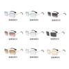 Nuevos Lentes de Sol Cuadrados sin Montura de Borde Cortado Personalizados de Moda Tendencia Moda Europea y Americana Popular Estilo Callejero Lentes de Sol Degradados