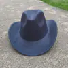Sombrero de Vaquero Occidental de Color Sólido Transfronterizo, Elegante Sombrero Jazz con Ala para Fiestas al Aire Libre y Actuaciones en Escenario