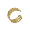 Ins moderno 18K ouro oco anel de aço inoxidável simples all-match titânio anel circular pulseira de moda feminina