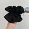 Color Sólido Cintura Tela de Doble Capa Anillo para el Cabello Cabeza de Bola Cola de Caballo Baja Cuerda para el Cabello Versátil Flor de Cabello Plegada Accesorios para el Cabello Nueva Moda