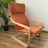 Silla de Ocio con Reposabrazos Poang para el Hogar Nórdico Silla de Sofá Individual Sillón Reclinable Tela Silla Perezosa para Balcón