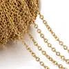 Corrente de Lábio Largo em Aço Inoxidável 5/6mm Corrente para Bolsa de Ombro DIY Feita à Mão Corrente para Pulseira Acessórios de Joalheria Atacado