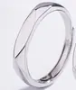 Anillos de Pareja, un Par de Anillos Ajustables para Hombres y Mujeres, Plata Tailandesa, Anillos para Relaciones a Larga Distancia, Estilo Japonés y Coreano, Sencillos y Modernos, Regalo Personalizado para Parejas
