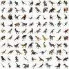 50 hojas/100 hojas pegatinas de dibujos animados de animales de dinosaurios sin infracción taza de agua cuaderno monopatín graffiti pegatinas impermeables