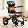Cadeira de Rodas de Avião, Leve, Compacta, Dobrável para Idosos, Pequena, Portátil, Simples, Carrinho Ultraleve