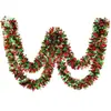 Decoración Navideña Transfronteriza Guirnalda Trenzada de Lentejuelas Hoja Ancha de Lentejuelas Tiras de Colores Guirnalda Corona de Árbol de Navidad Decoración para Colgar en la Pared