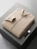 Nuevo cárdigan de punto para hombre de lana 100% pura, engrosado para otoño e invierno, chaqueta suéter casual de moda con cuello semialto