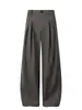 Primavera Otoño Invierno Silueta Línea A 3D Plisados Micro-acampanados Pantalones Estilo Occidental Unisex Corte Holgado Casual Versátil Modernos Pantalones de Pierna Ancha
