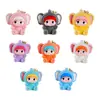 Figurillas de Resina de Elefante Kuku Flocado Lindas para Coche y Escritorio, Manualidades, Pequeños Adornos, Regalos Creativos al por Mayor