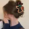 Pinza para el pelo de perro dulce y linda de color contrastante con línea hueca para la parte posterior de la cabeza, accesorio de moda de alta gama, todo para combinar