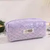 Estojo Lápis Formato Diamante com Lantejoulas e Grande Capacidade, Estiloso e Moderno para Estudantes, Bolsa de Papelaria em Lona, Necessaire Simples e Resistente à Sujeira