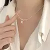 Collar Envuelta en Hilo Inspirado en el Diseño para Mujer, Estilo Lujo Ligero, Cadena Geométrica de Hueso de Serpiente Versátil de Alta Gama, Gargantilla de Tendencia Moderna y Sencilla