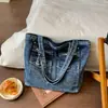 Bolsa de Tote Estilo Coreano para el Trabajo Mujer 2026 Nueva de Alto Valor Mezclilla Ligera Casual Bolso de Hombro para Mujer