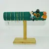 Suporte de Madeira Maciça para Armazenamento de Pulseiras Suporte de Exibição de Joias de Pulseira Desmontável Uso Doméstico Suporte de Exibição para Pulseiras Bangles Headbands Adereços de Joias