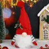 Decorações de Natal Boneco Sem Rosto Figura Duende de Tricô Gnomo Enfeites Decorações para Vitrine Brinquedos de Pelúcia