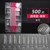 Dicas de Unhas Beauty Cílios 408 Peças Transparente Fosco Ultra Finas Sem Marca Sem Gravação Full Stick Meio Stick Tamanho Único Recarga