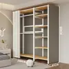 Arara de Roupas de Chão Guarda-Roupa Aberto para Quarto Prateleira de Metal Aço para Hall de Entrada Prateleira de Armazenamento de Roupas para Pendurar Montagem