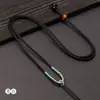 Cuerda para Colgar Colgante de Jade en el Cuello Longitud Ajustable Nudo de Seda Dorada Cuentas de Ágata Roja Cordón Tejido a Mano DIY Venta al por Mayor