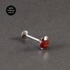 G23 Liga de Titânio Rosca Interna Stud Labial Titânio Zircão Stud Labial Brincos Stud Fino para Osso da Orelha Garra Cravejada Piercing de Orelha