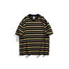 UNDREST Estilo Americano Retrô Estilo Faculdade Camiseta Moderna Gola Redonda Masculina e Feminina Casal Solta Verão Manga Curta Top DT48