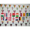 Bandeira de pendurar para festa bandeira de papel de chapa de cobre bandeira de cordão de bandeira triangular de plástico bandeira de cordão personalizada bandeira de banner triangular de PVC personalizada